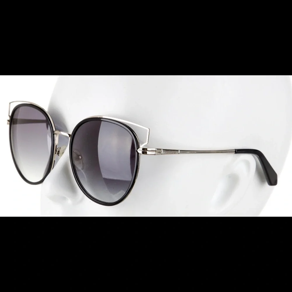 Balmain Paris Oversize Black Metal Sunglasses